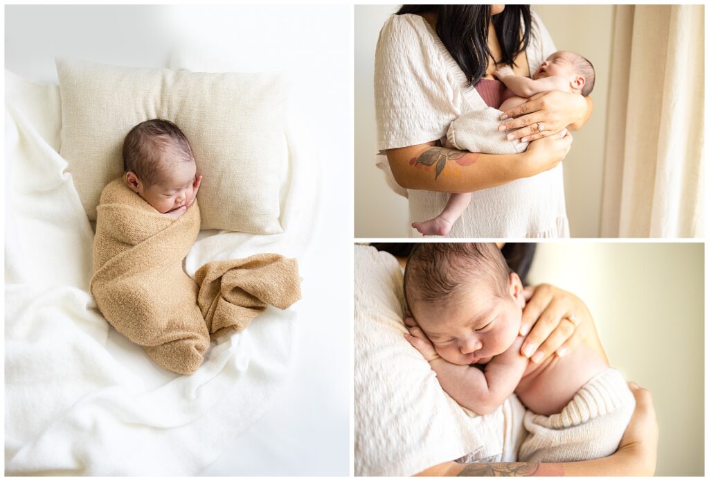 tacoma newborn studio photos of mom and her baby